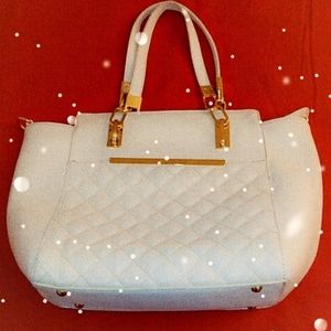 Charming Charlie Quilted White Handbag